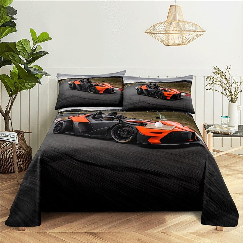 Sports Car Digital Print Sheet Set