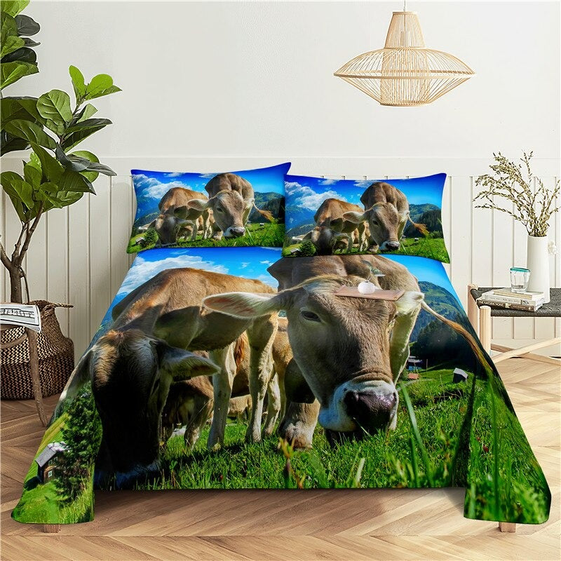 Printed Cows Bedding SetPrinted Cows Bedding Set - Image 3