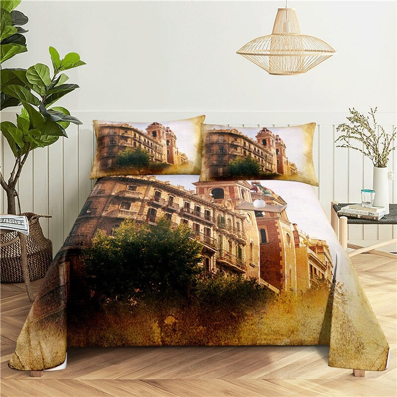 Urban Landscape Printed Bedding Set