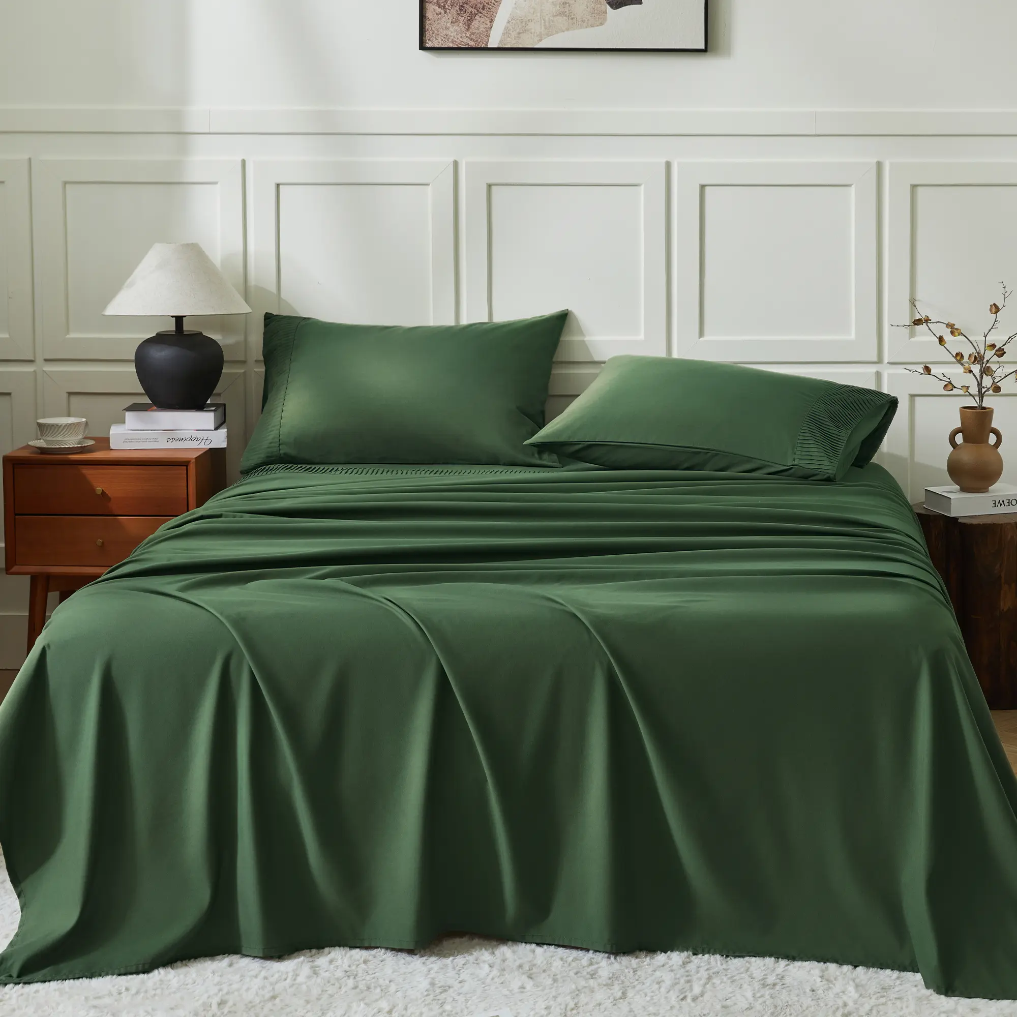 4 Piece Luxury Microfiber Bedding Set With Pillowcases