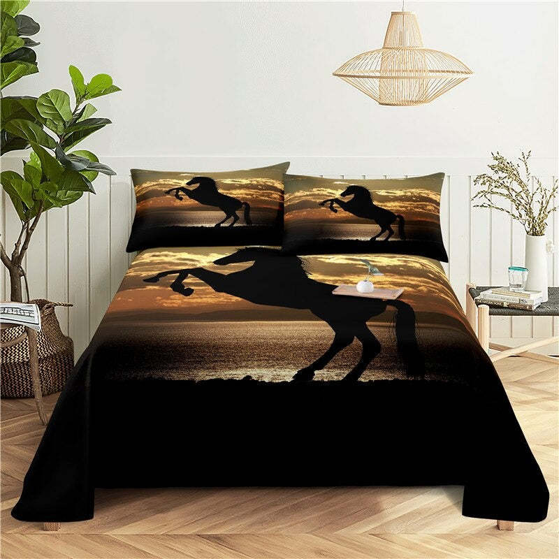 Horse Print Bedding Set