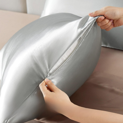 Satin Body Pillowcase for Hair and Skin Silky And Super Soft With Zipper Closure