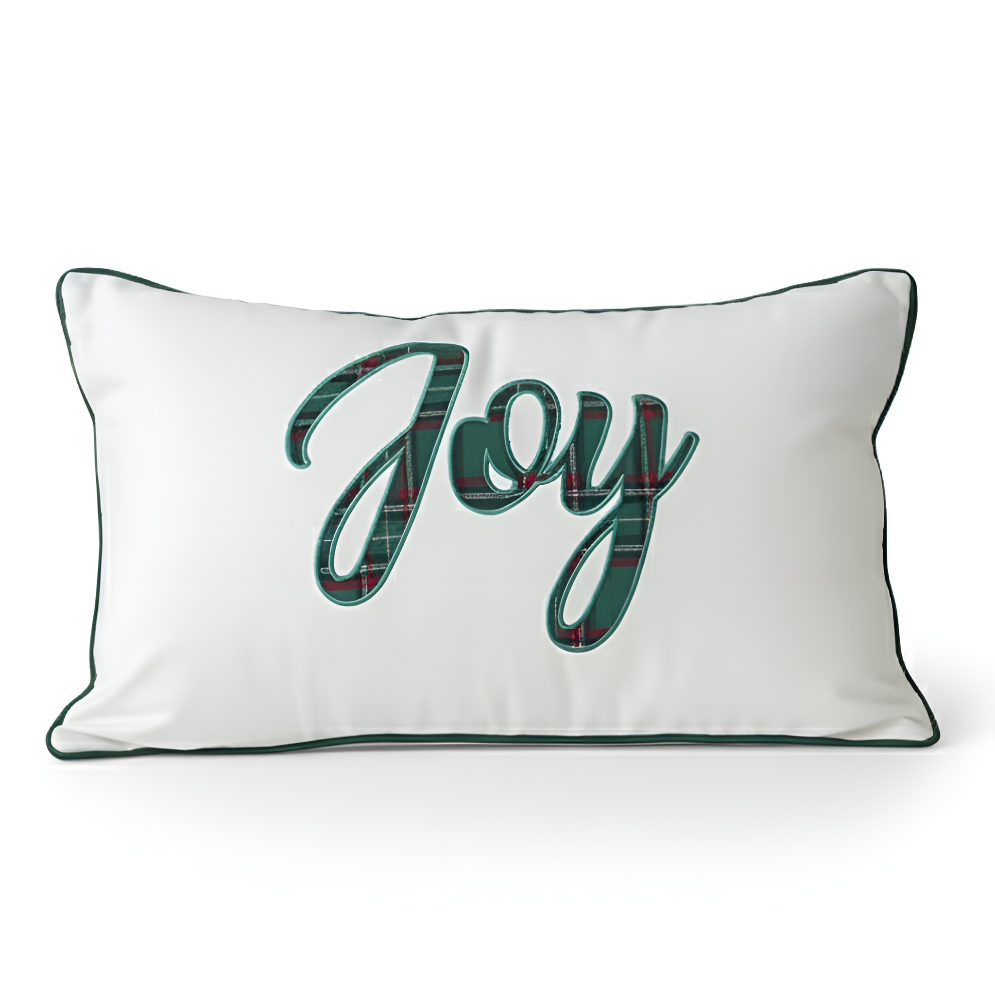 Christmas Themed Plaid Cushion Cover With Embroidered Snowflake DesignChristmas Themed Plaid Cushion Cover With Embroidered Snowflake Design - Image 13