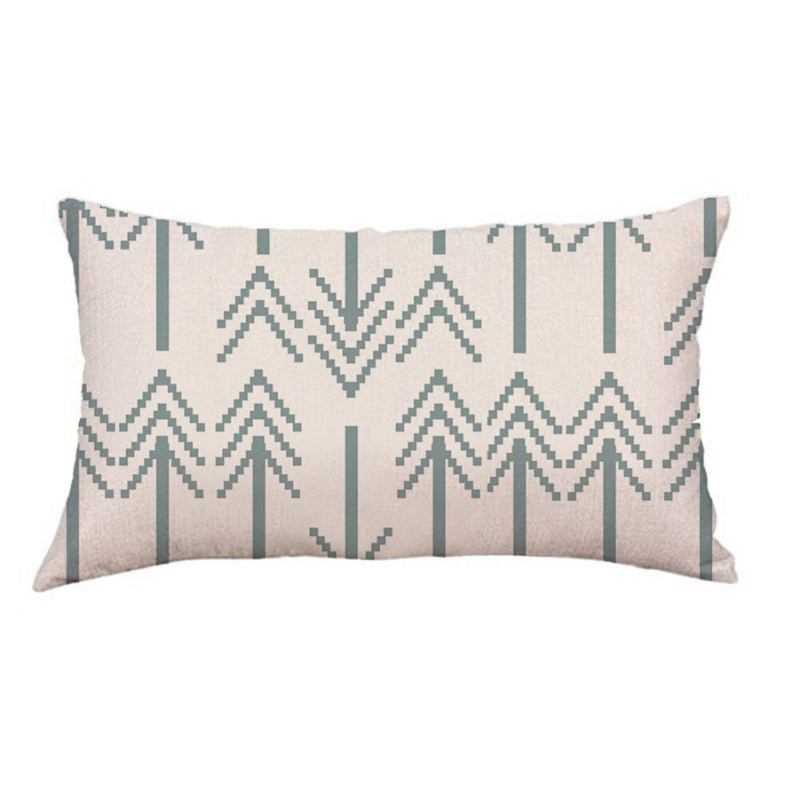 Geometric Design Printed Rectangular Pillow Cover