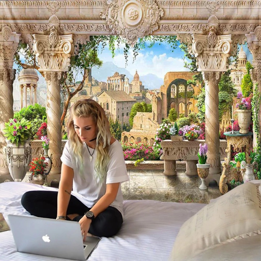 Scenery Printed Tapestry Wall Hanging Tapis Cloth