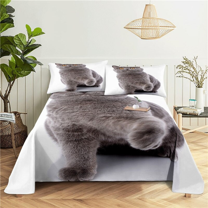 Lazy Cat Digital Printing Flat Sheet With PillowcaseLazy Cat Digital Printing Flat Sheet With Pillowcase - Image 10