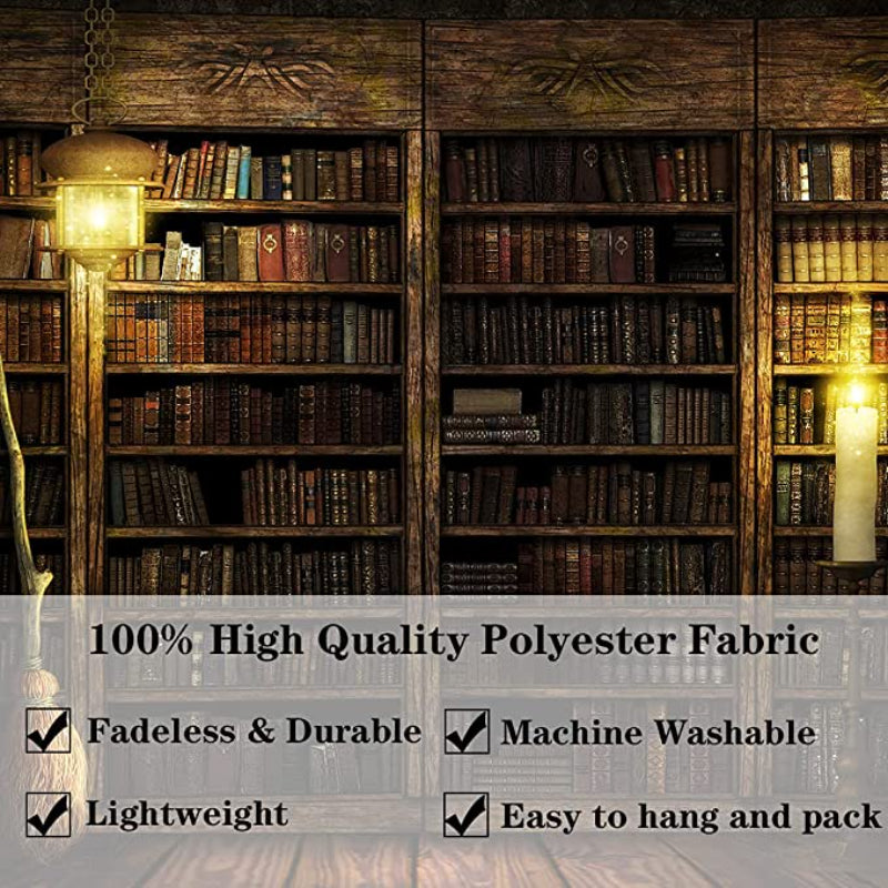 Vintage Bookshelf Tapestry Wall Hanging - Study Room Picture Art Tapestry Retro Bookshelf Wall Art Library Bohemian Hippie Wall Tapestries Bedroom College Dorm Decor