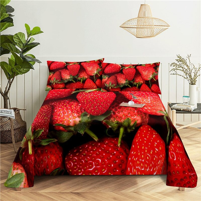 Fresh Fruit Print Bedding Set