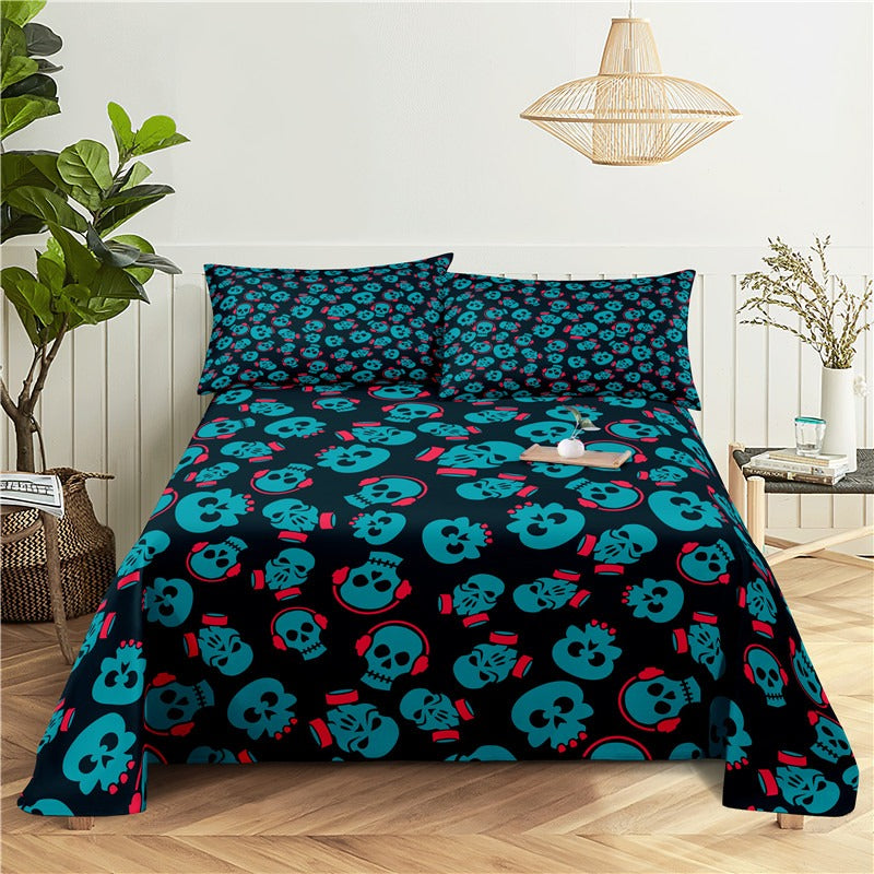 Holy Night Print Bed Flat Bedding Set