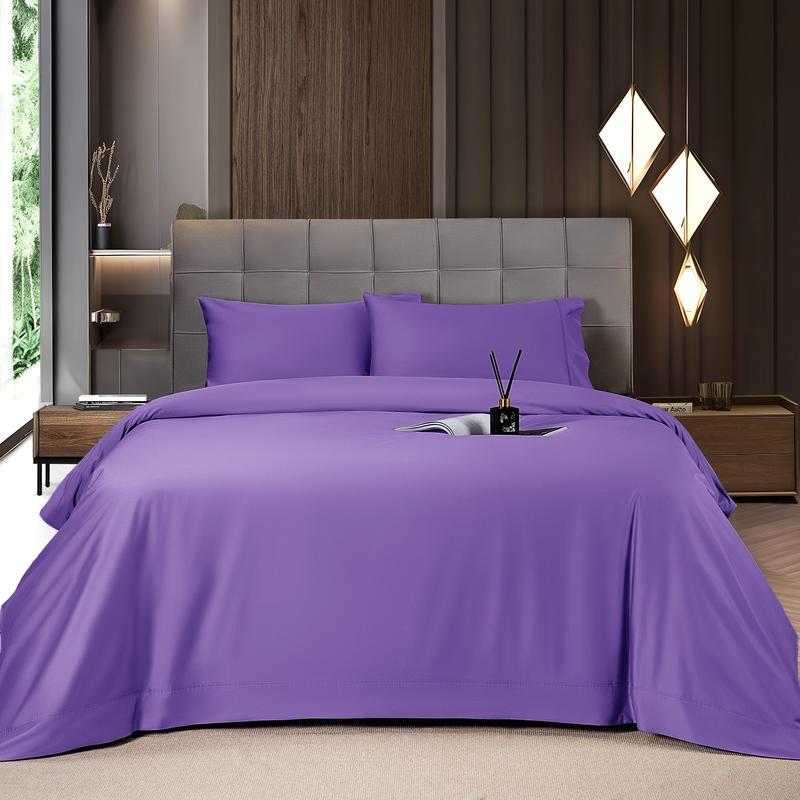 Deep Pocket Bedding Set With Smooth Fitted Sheet And Wrinkle Resistant Design