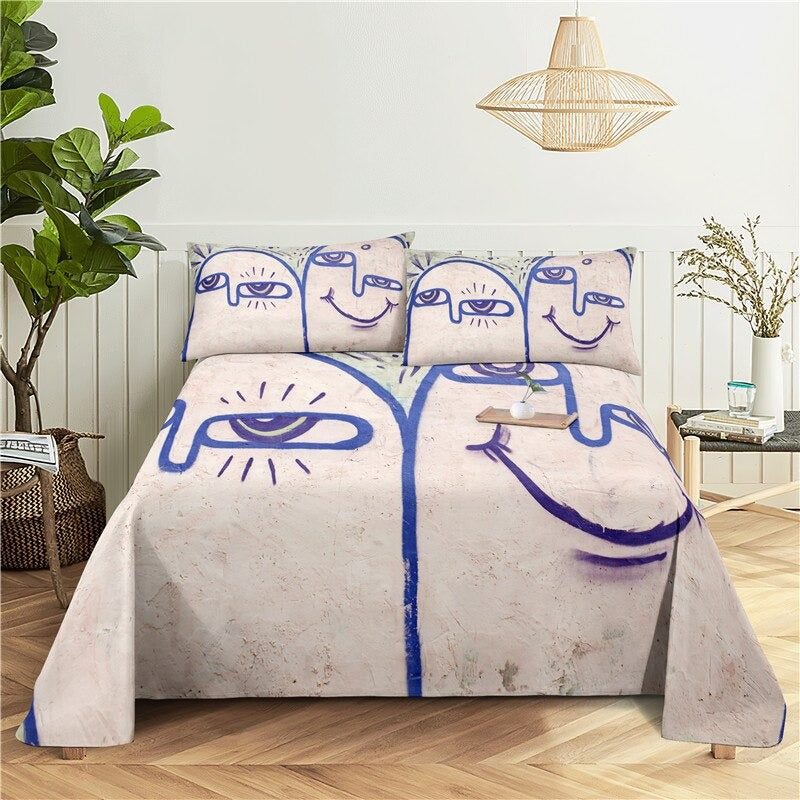 Simple Design Print Bedding Set