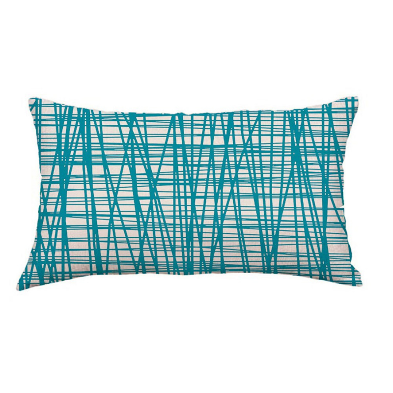 Geometric Design Printed Rectangular Pillow Cover