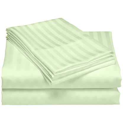 1200 Thread Count Cotton Stripe Deep Pocket Queen Sheet Set