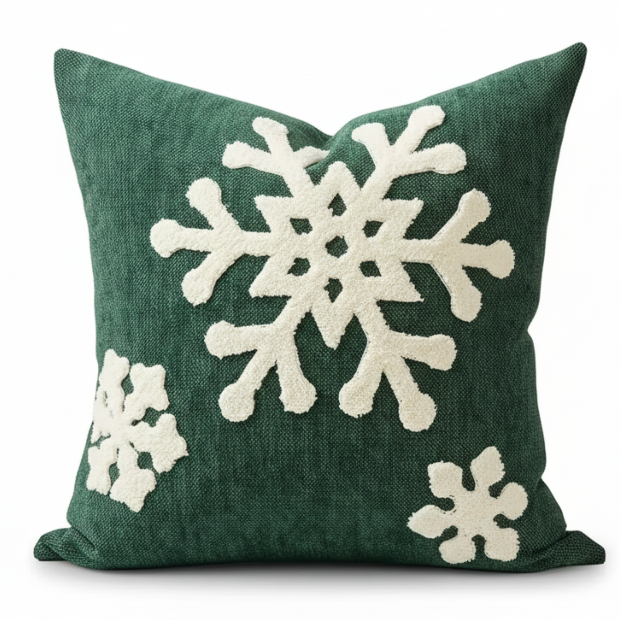 Holiday Embroidered Cushion Cover With Snowflake And Merry Christmas DesignHoliday Embroidered Cushion Cover With Snowflake And Merry Christmas Design - Image 15