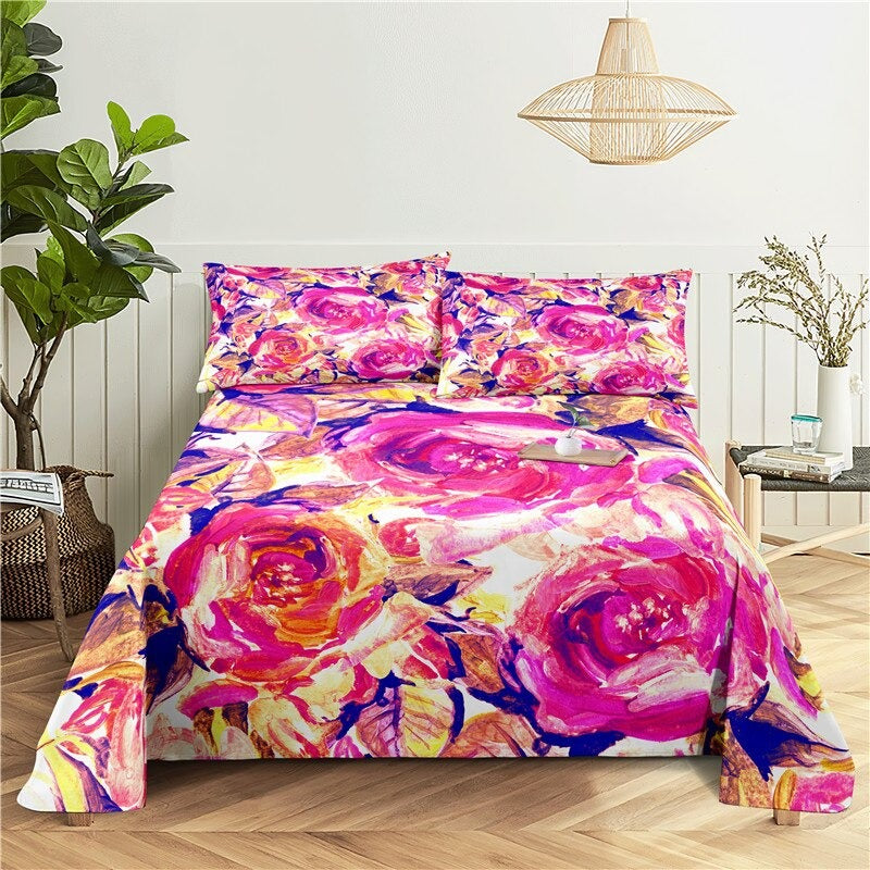 2 Sets Beautiful Sprays Pillowcase Bedding