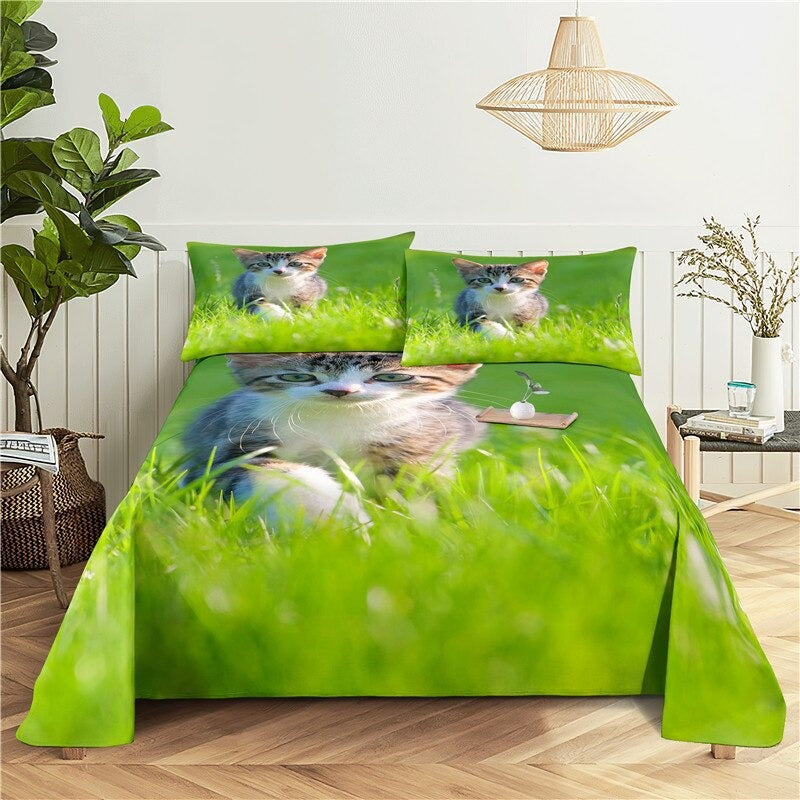 Lazy Cat Digital Printing Flat Sheet With PillowcaseLazy Cat Digital Printing Flat Sheet With Pillowcase - Image 9