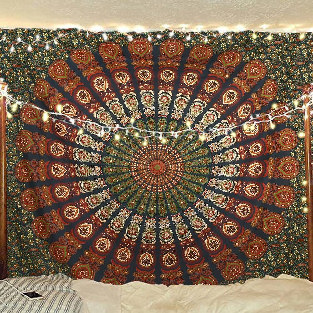 Bohemian Psychedelic Mandala Tapestry Wall Hanging Tapis ClothBohemian Psychedelic Mandala Tapestry Wall Hanging Tapis Cloth - Image 7