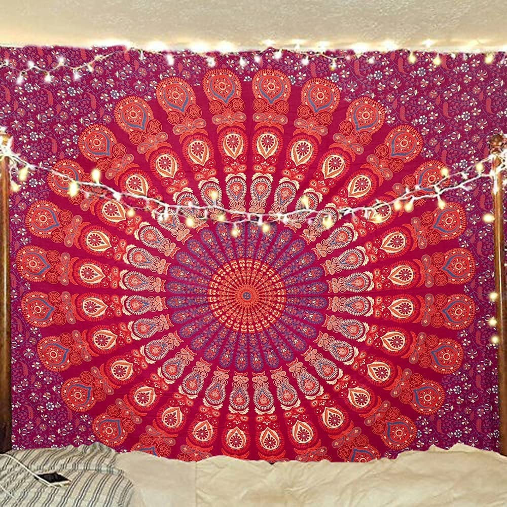 Bohemian Psychedelic Mandala Tapestry Wall Hanging Tapis ClothBohemian Psychedelic Mandala Tapestry Wall Hanging Tapis Cloth - Image 9