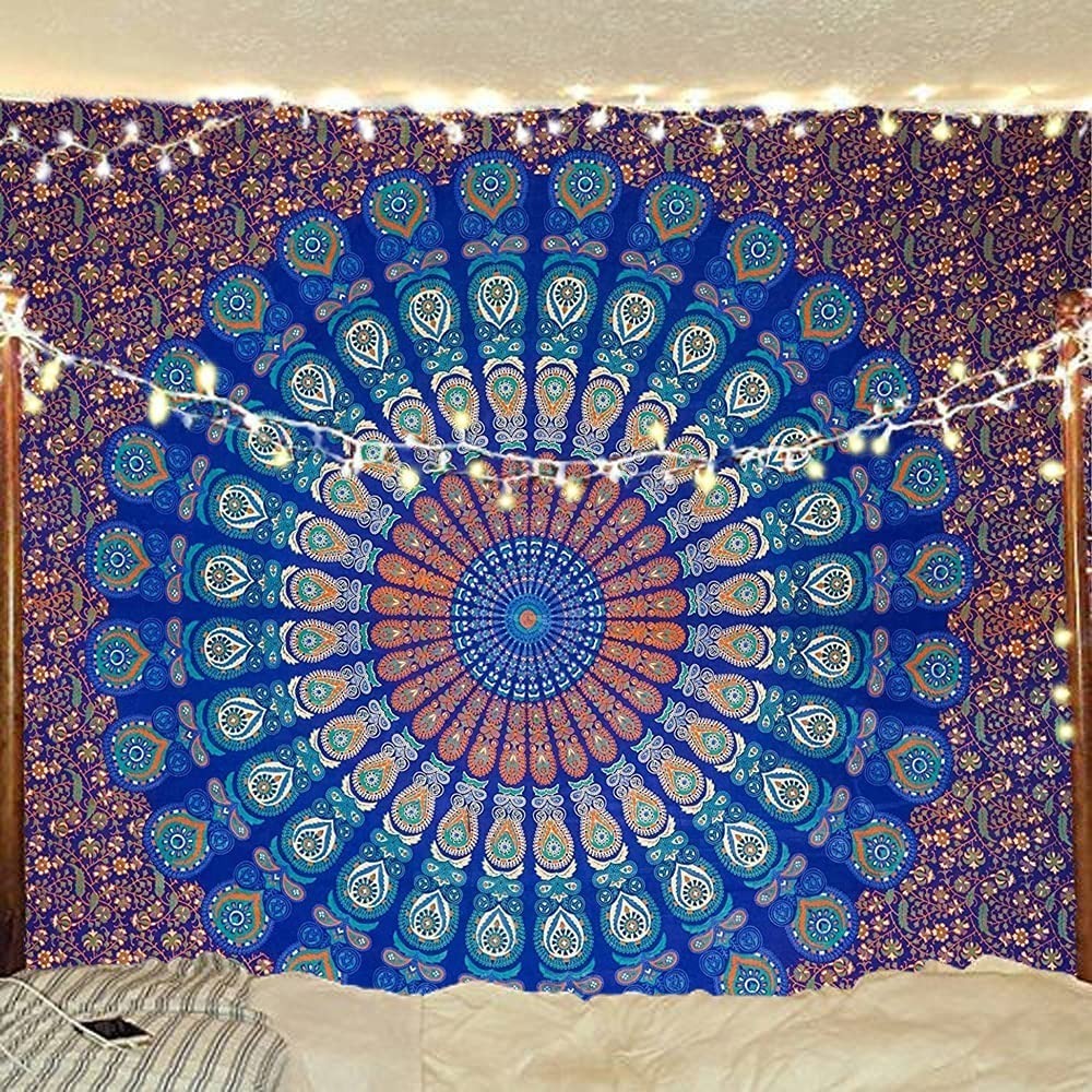 Bohemian Psychedelic Mandala Tapestry Wall Hanging Tapis Cloth