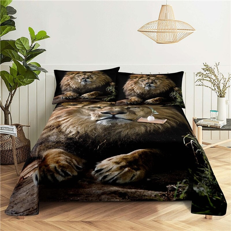 Warm Lion Printed Bedding SetWarm Lion Printed Bedding Set - Image 6
