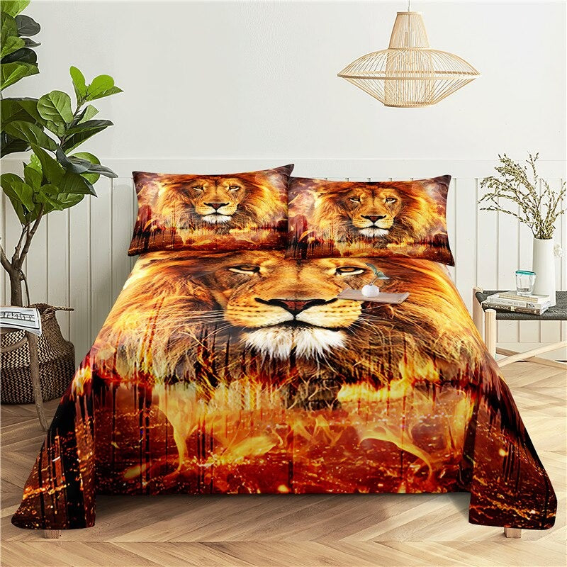 Warm Lion Printed Bedding SetWarm Lion Printed Bedding Set - Image 5