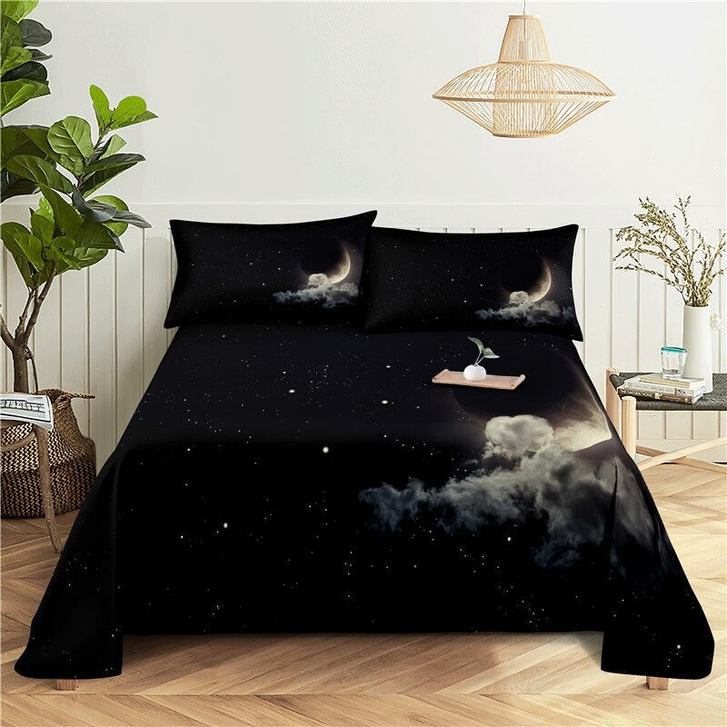Night Scene Print Bedding Set