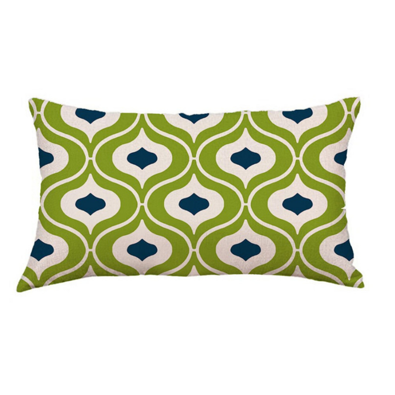 Geometric Design Printed Rectangular Pillow Cover