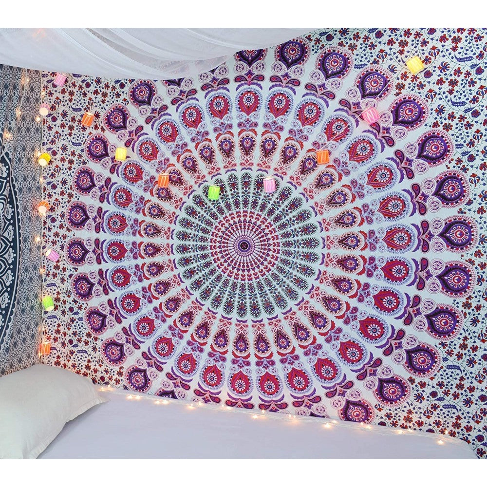Bohemian Psychedelic Mandala Tapestry Wall Hanging Tapis ClothBohemian Psychedelic Mandala Tapestry Wall Hanging Tapis Cloth - Image 12