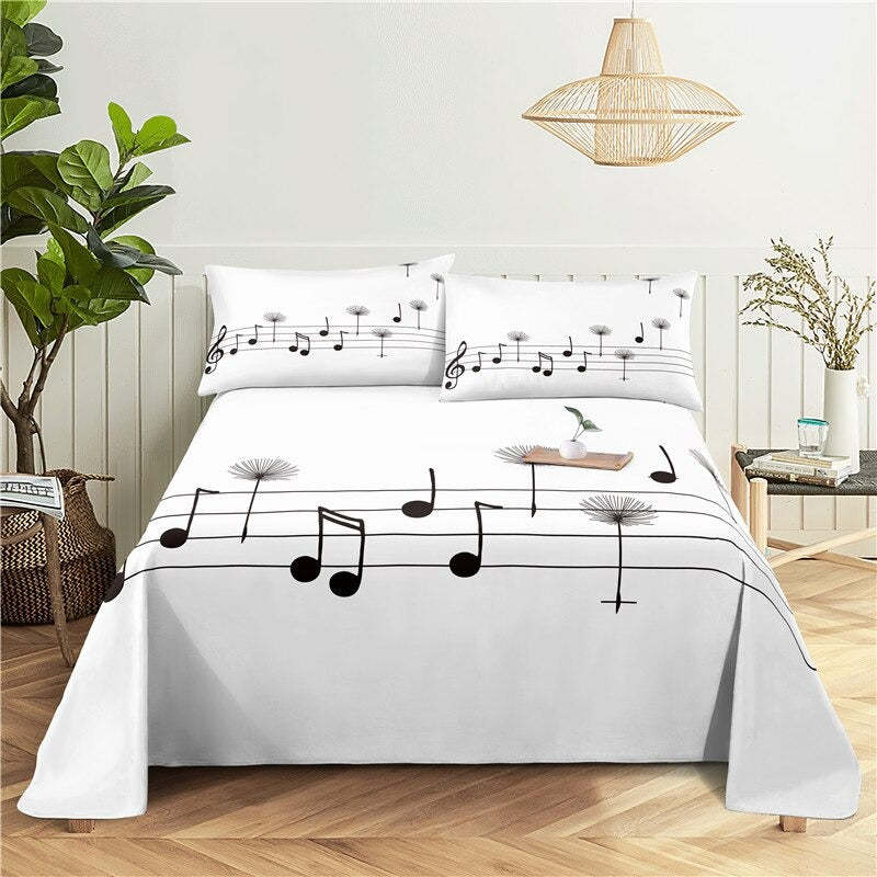 Music Instruments Print Bedding Set