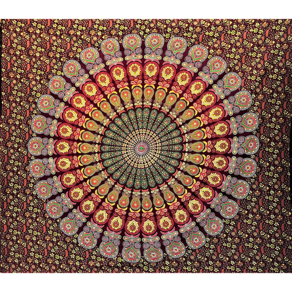 Bohemian Psychedelic Mandala Tapestry Wall Hanging Tapis ClothBohemian Psychedelic Mandala Tapestry Wall Hanging Tapis Cloth - Image 15
