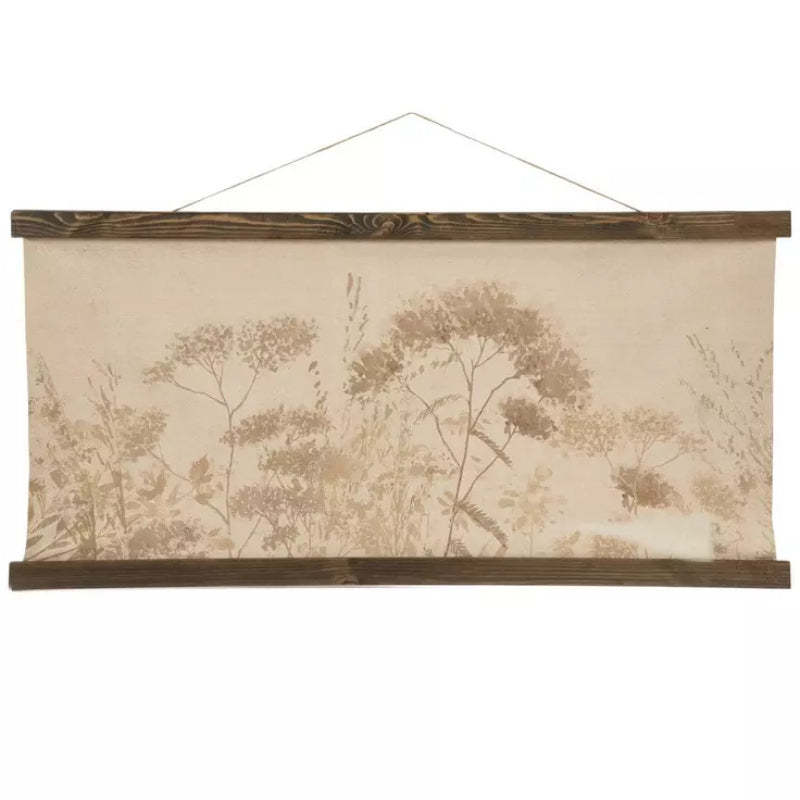 Boho Botanical Canvas Wall Tapestry – Nature-Inspired Decor