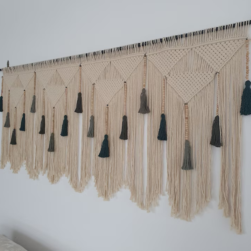 Boho Bedroom Tapestry – Handcrafted Wall Hanging for Cozy Decor