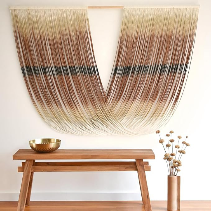 Boho Handwoven Design Ombre Macrame Wall Art Tapestry