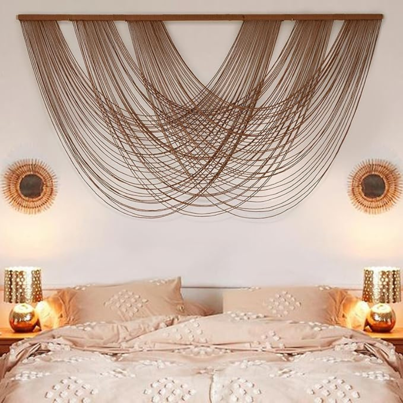 Boho Handwoven Design Ombre Macrame Wall Art TapestryBoho Handwoven Design Ombre Macrame Wall Art Tapestry - Image 3