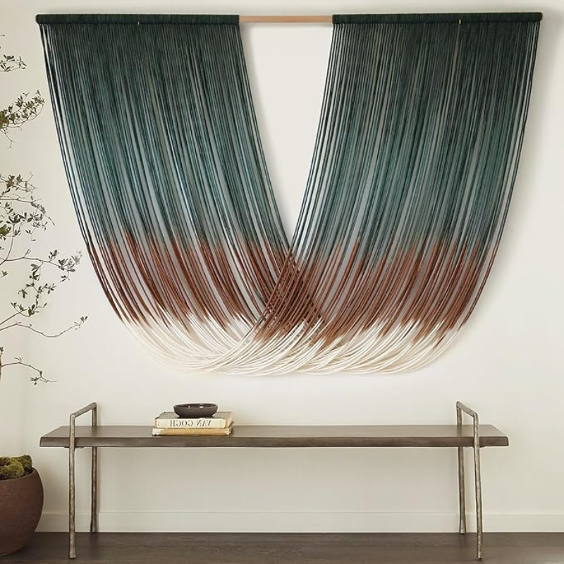 Boho Handwoven Design Ombre Macrame Wall Art Tapestry