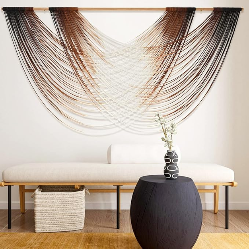 Boho Handwoven Design Ombre Macrame Wall Art TapestryBoho Handwoven Design Ombre Macrame Wall Art Tapestry - Image 6