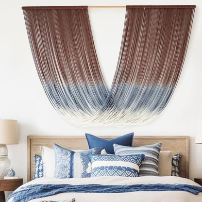 Boho Handwoven Design Ombre Macrame Wall Art Tapestry