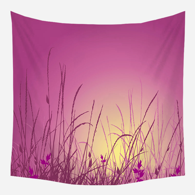 Pink Field Tapestry Wall Hanging Tapis Cloth