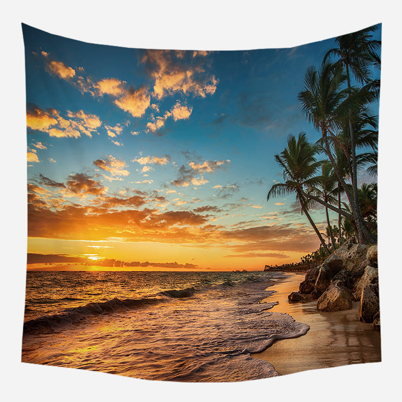 Island Seashore Tapestry Wall Hanging Tapis Cloth