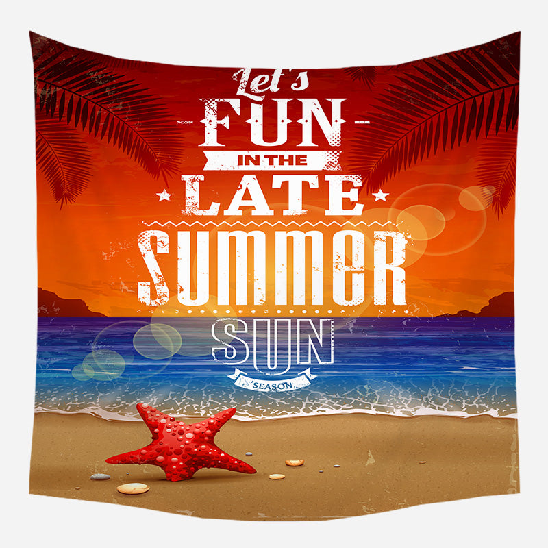 Late Summer Sun Tapestry Wall Hanging Tapis Cloth