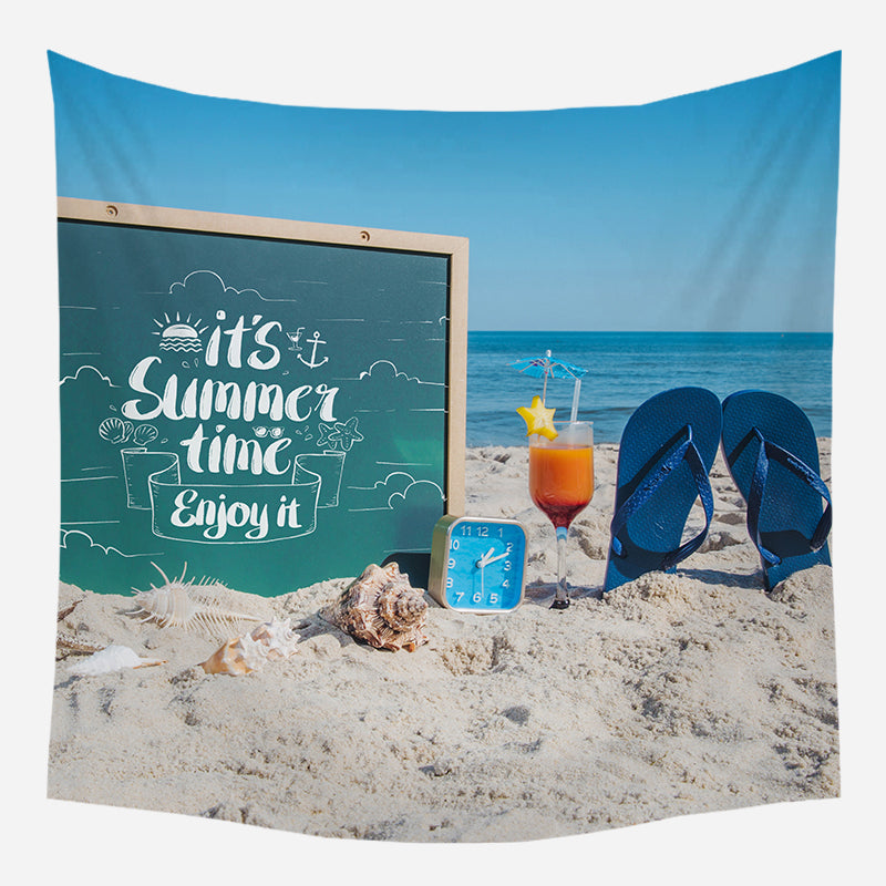 Enjoy Summer Time Tapestry Wall Hanging Tapis Cloth