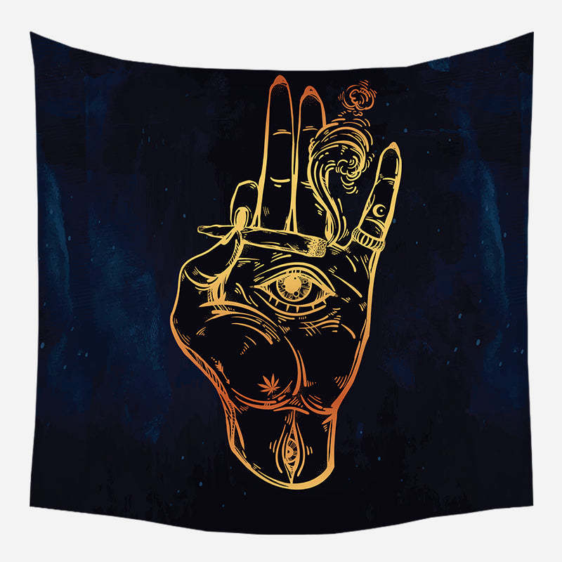 Smoking Hand Wall Tapestry - Unique and Versatile Home Decor (RCopy)