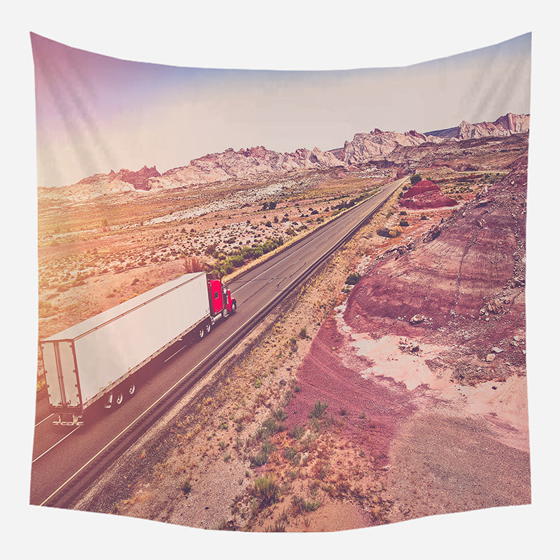 Road View Tapestry Wall Hanging Tapis Cloth