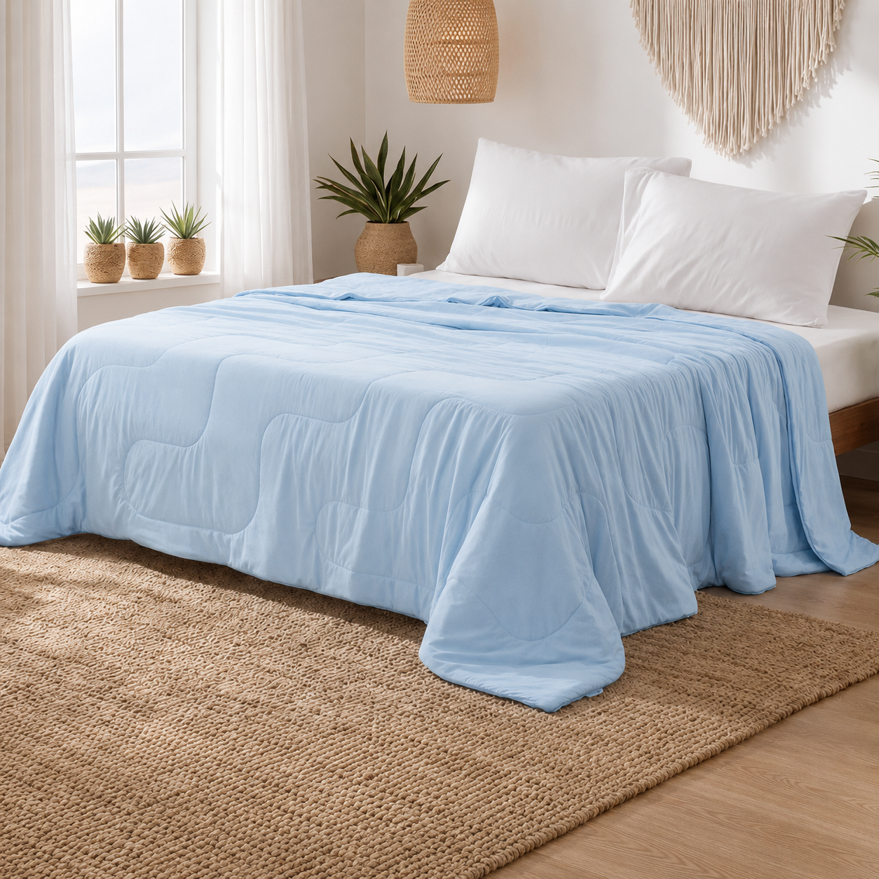Lightweight Cooling Comforter With Oversized Design For Comfy Bedding