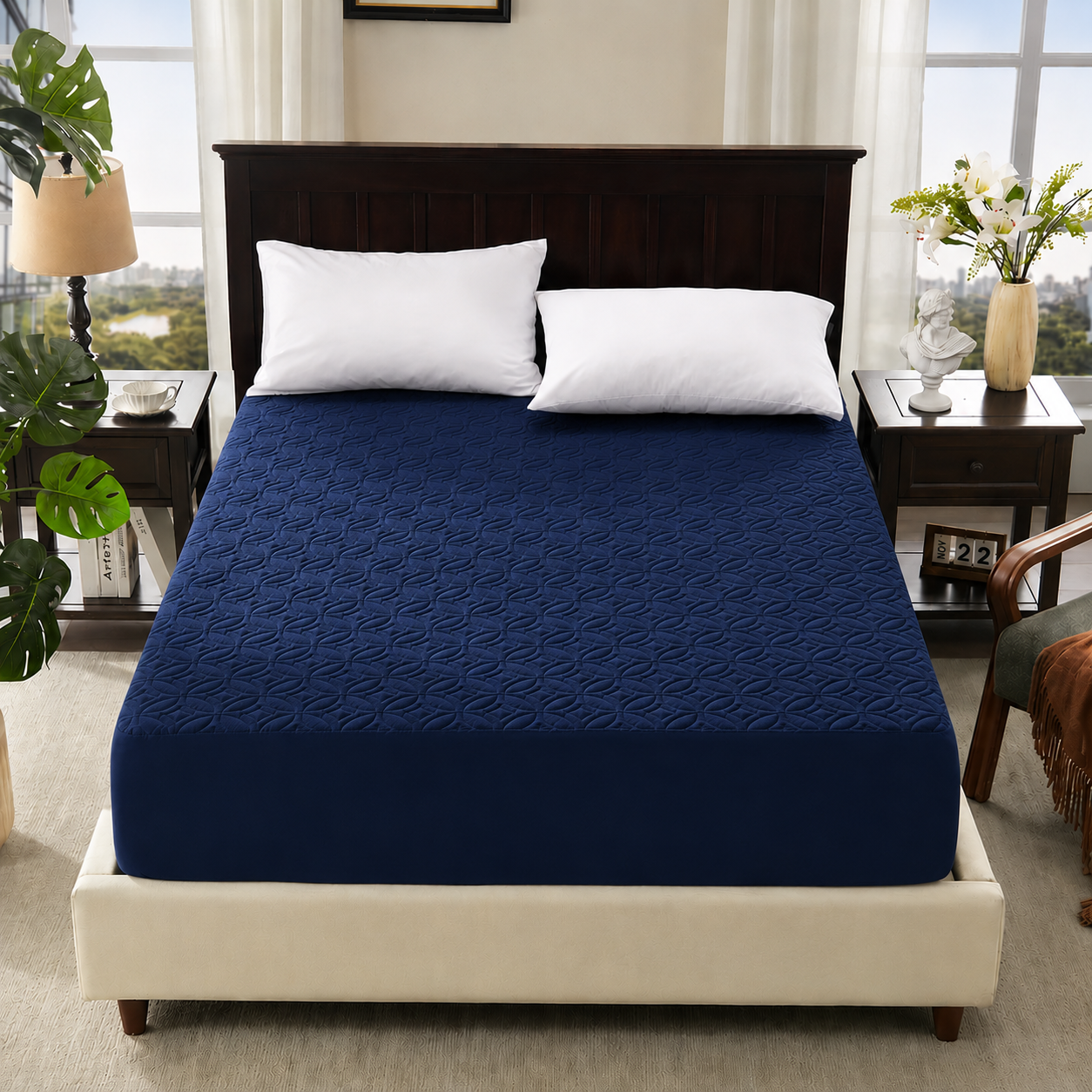 Soft Quilted Deep Pocket Waterproof Fitted Mattress Cover