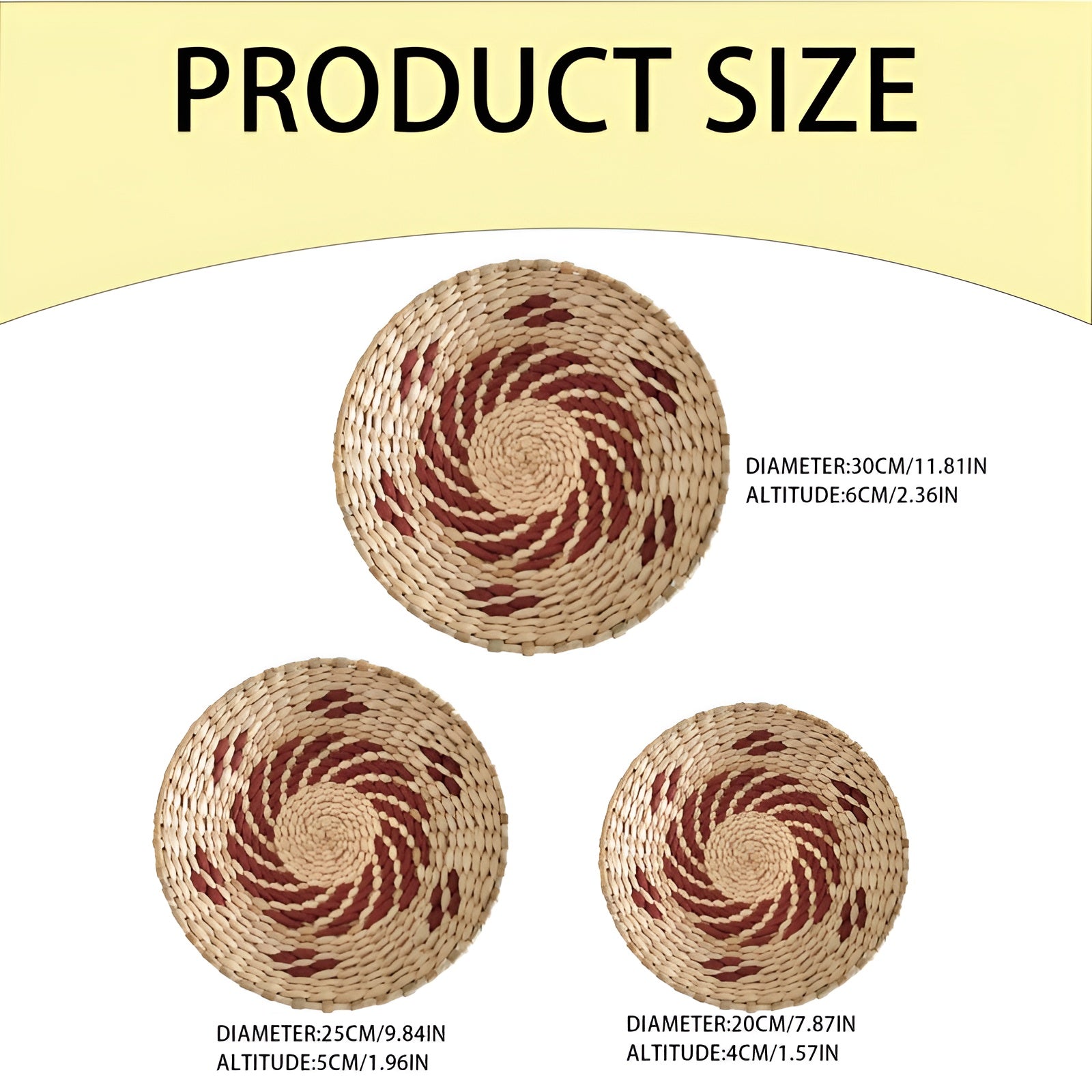 Handwoven Wall Basket Decorative Wicker Hanging Art For HomeHandwoven Wall Basket Decorative Wicker Hanging Art For Home - Image 3