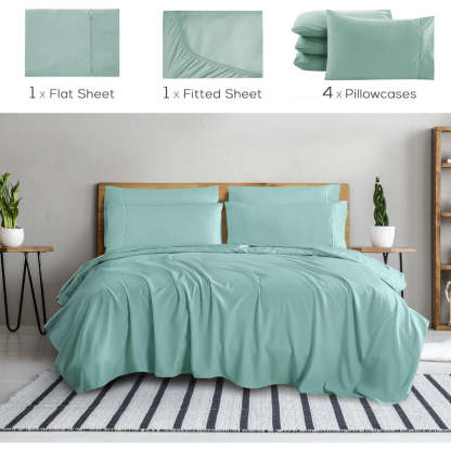 Wrinkle Resistant Deep Pocket Bed Sheets Set