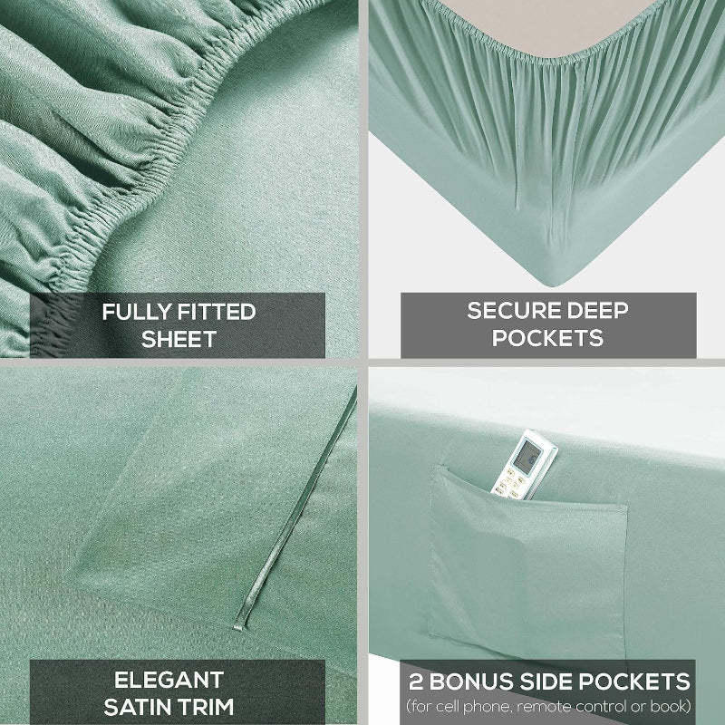 Wrinkle Resistant Deep Pocket Bed Sheets Set