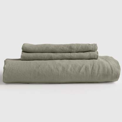 Washed Linen Fitted Sheet Set