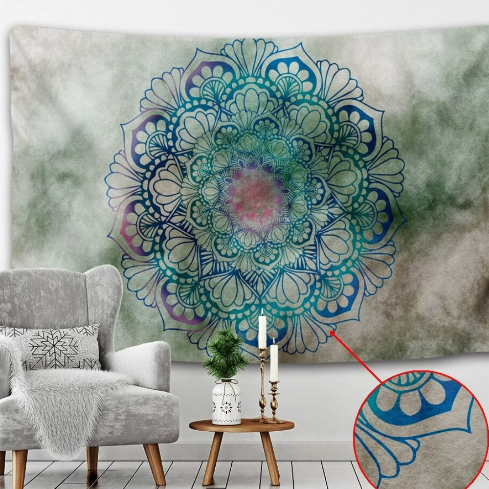 Colorful Mandala Pattern Tapestry Wall Hanging Tapis Cloth